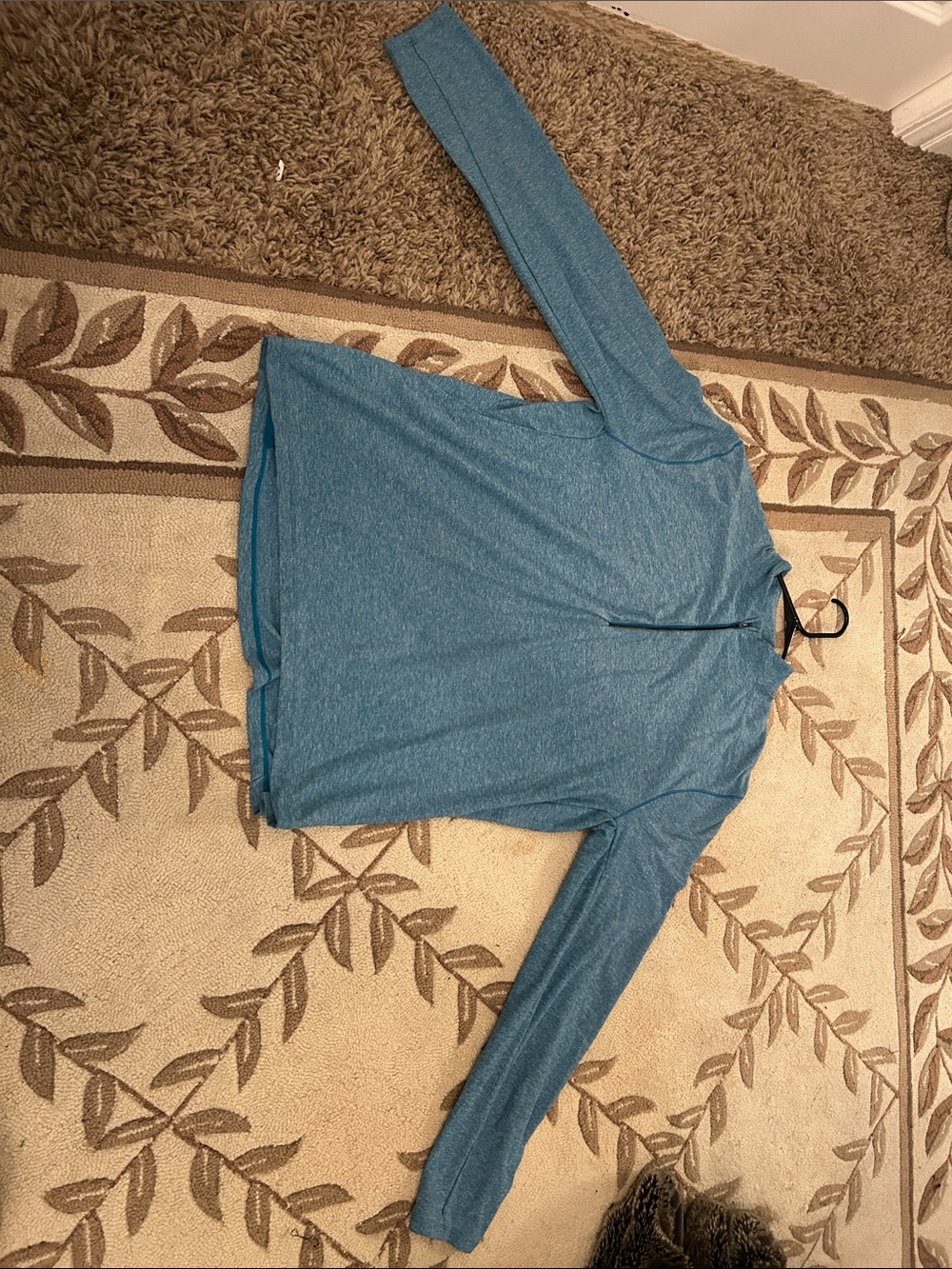 Men’s Lululemon metal vent tech half-zip/quarter-zip in teal blue